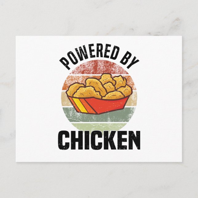 Carte Postale Petit-déjeuner de poulet Poulet Nuggets Ventilateu (Devant)