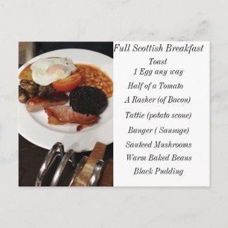 Carte Postale Petit-déjeuner écossais complet