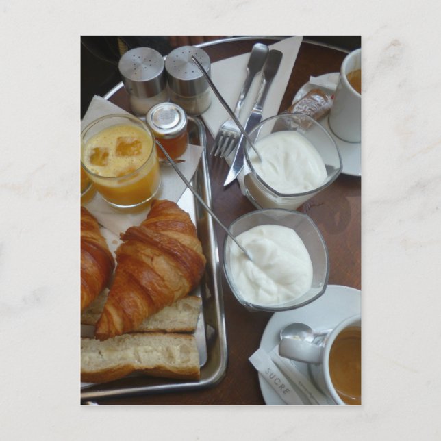 Carte Postale Petit déjeuner français (Devant)