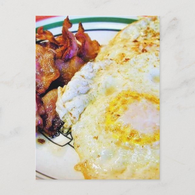 Carte Postale Petit-déjeuner oeufs Bacon (Devant)