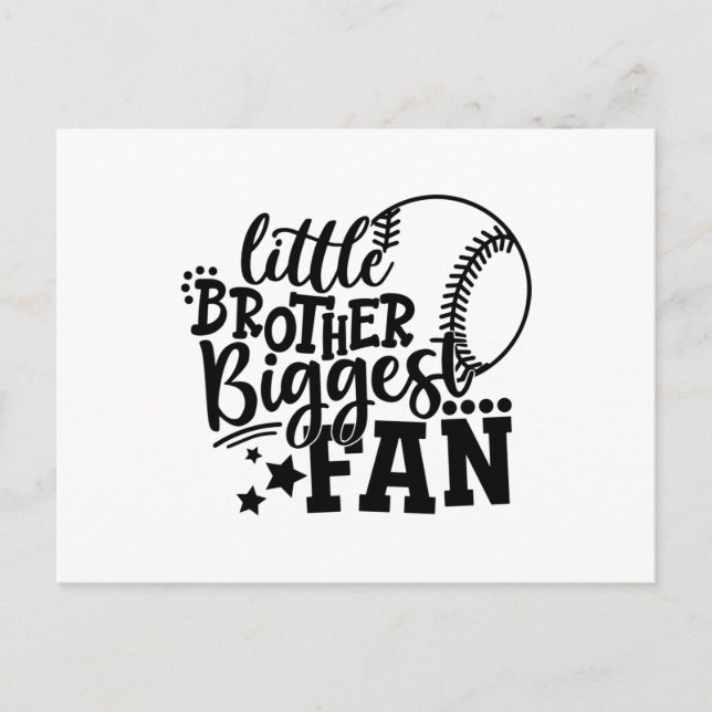 Carte Postale Petit Frère Le Plus Grand Fan Baseball (Devant)