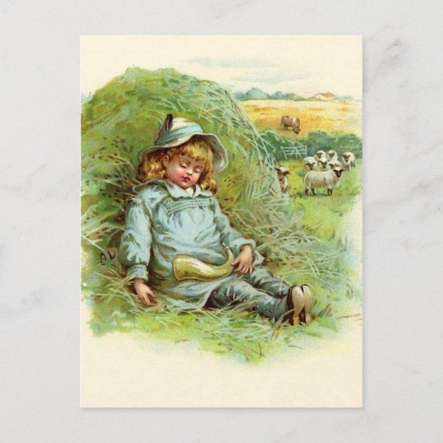 Carte Postale Petit Garçon Blue Nursery Rhyme (Devant)