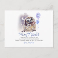 Petit hibou Merci d'anniversaire