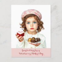Petit mignon avec chocolats en velours en forme de