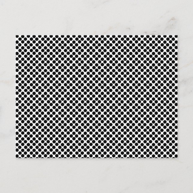Carte Postale Petit Motif noir Polka (Devant)