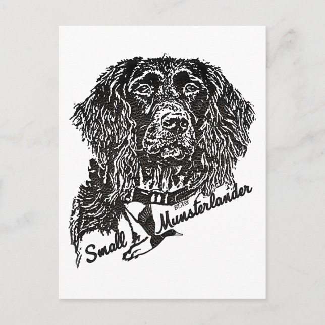 Carte Postale Petit Munsterlander (logo) (Devant)