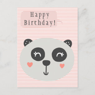 Carte Postale Petit Panda Mignon - Anniversaire Enfants
