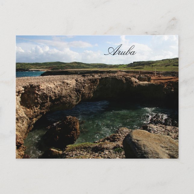 Carte Postale Petit pont naturel dans Aruba (Devant)