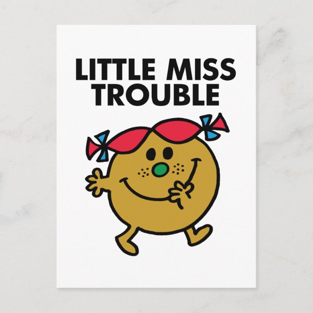 Carte Postale Petit problème de Miss | Lettres noires (Devant)
