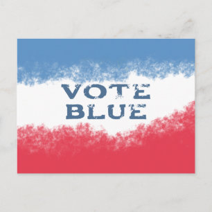 Carte Postale Petit Vote Patriotique Bleu Politique