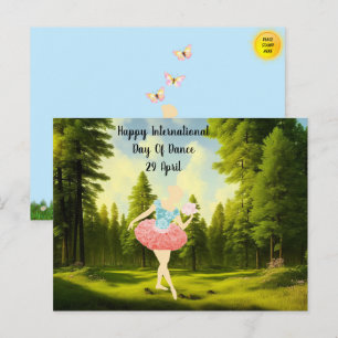 Carte Postale Petite Ballerine - Journée de la danse 29 avril
