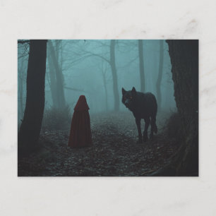 Carte Postale Petite crève Rouge Chaperon d'équitation Werewolf