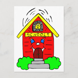 Carte Postale Petite école rouge