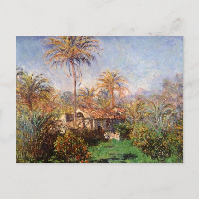 Carte Postale Petite ferme rurale à Bordighera par Claude Monet (Devant)
