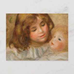 Carte Postale Petite fille avec sa poupée par Pierre-Auguste Ren