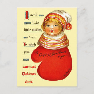 Carte Postale Petite fille Red Mitten