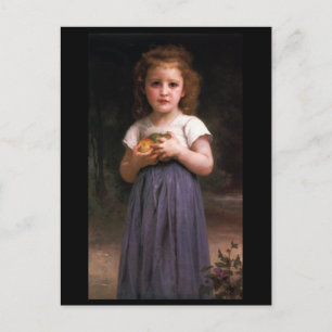 Carte Postale Petite fille tenant des pommes dans ses mains