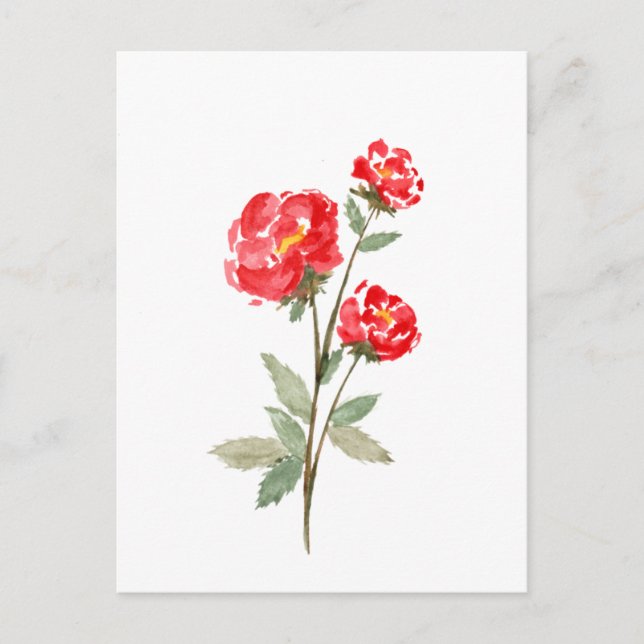 Carte Postale Petite Fleur Rouge (Devant)