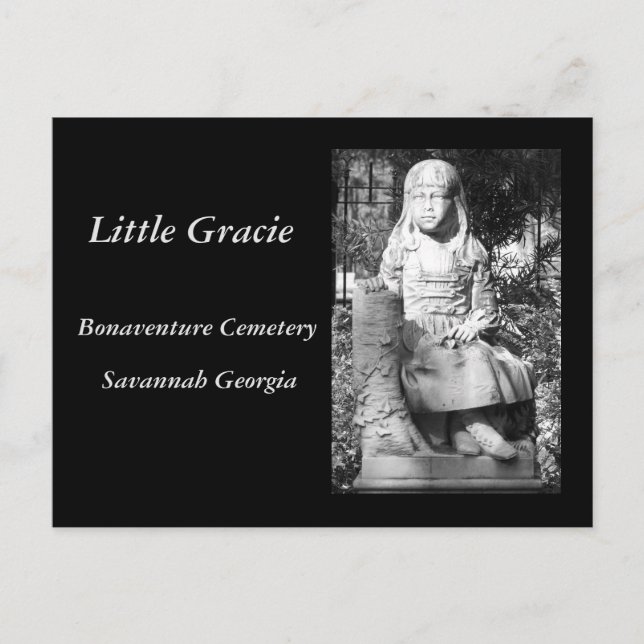 Carte Postale Petite Gracie dans le cimetière Bonaventure (Devant)