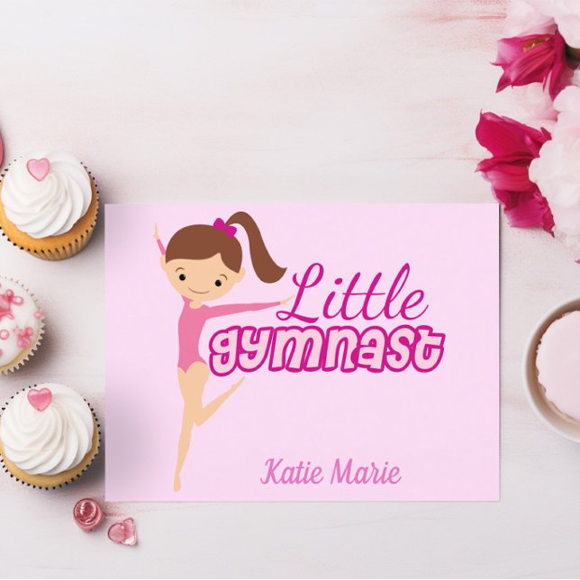 Carte Postale Petite Gymnaste Plutôt Rose Personnalisé Enfants G (Créateur téléchargé)