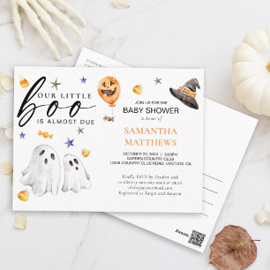 Carte Postale Petite Halloween Bébé Fête Prénatale Aquarelle