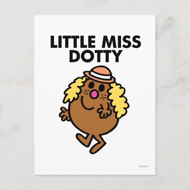 Carte Postale Petite Mademoiselle Dotty qui agite la main (Devant)