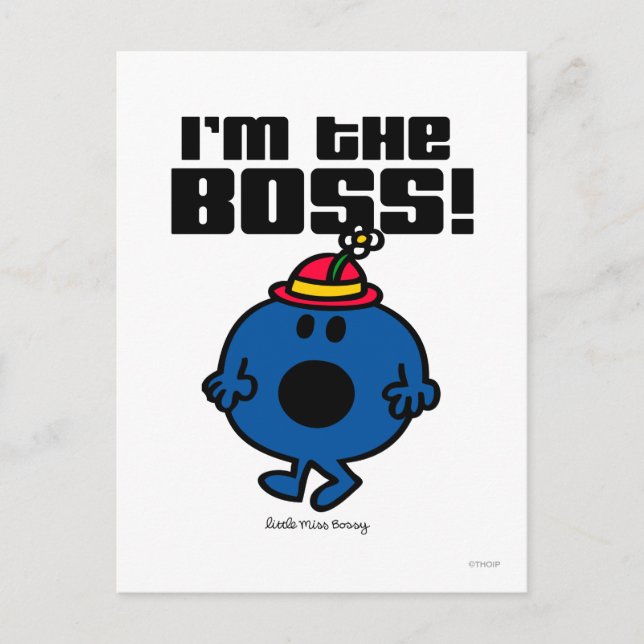 Carte Postale Petite Miss Bossy | Je suis le patron (Devant)