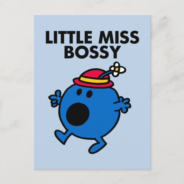 Carte Postale Petite Miss Bossy | Lettres noires (Devant)
