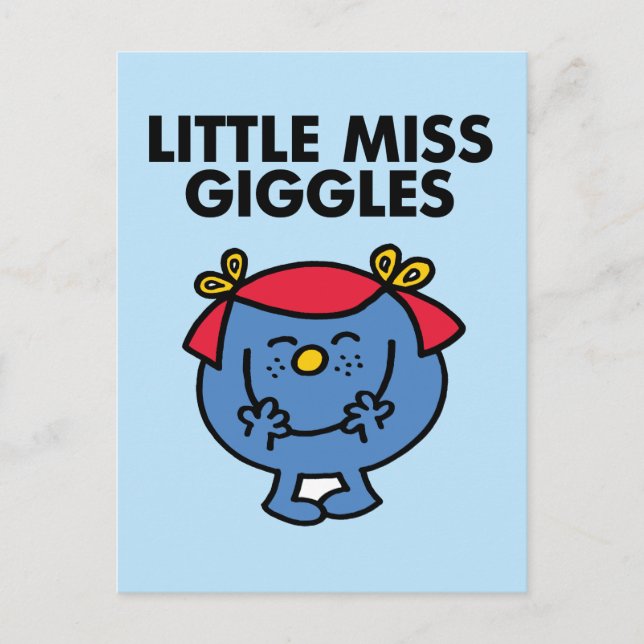 Carte Postale Petite Miss Giggles | Lettres noires (Devant)