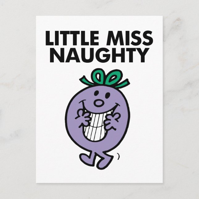 Carte Postale Petite Miss Naughty | Vaste sourire (Devant)