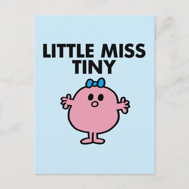 Carte Postale Petite Miss Tiny | Lettres noires (Devant)