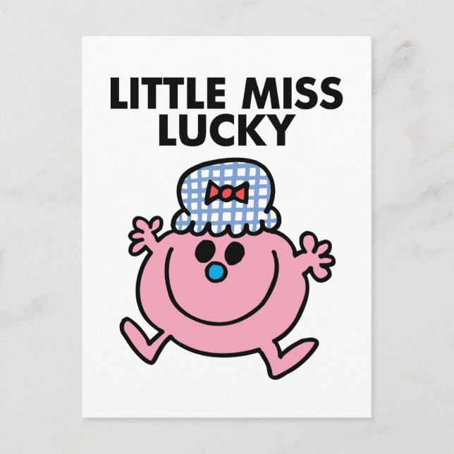 Carte Postale Petite Mlle Lucky | Lettres noires (Devant)