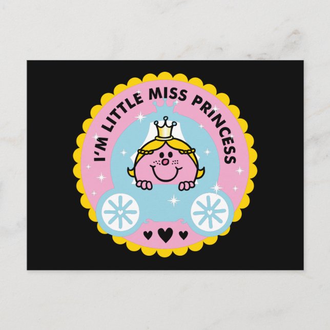 Carte Postale Petite Mlle Princesse | Je suis une princesse (Devant)