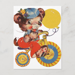 Carte Postale Petite ours en trike