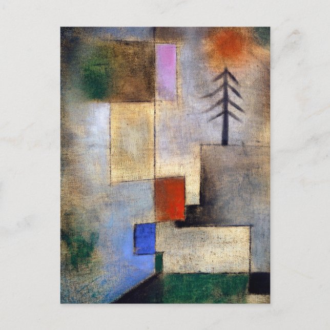 Carte Postale Petite photo de sapin - Paul Klee - Paysage abstra (Devant)
