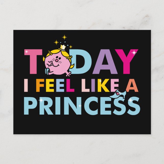 Carte Postale Petite Princesse | Je me sens comme une princesse (Devant)