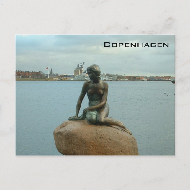 Carte Postale Petite Sirène - Copenhague (Devant)