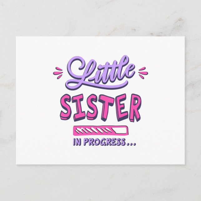 Carte Postale Petite soeur en cours (Devant)