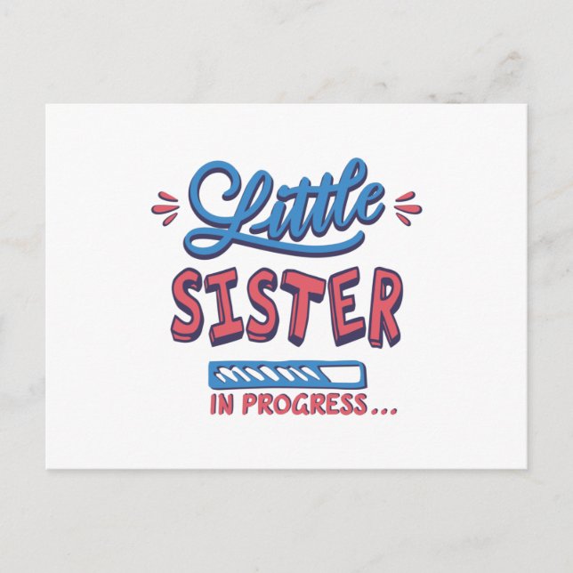 Carte Postale Petite soeur en cours (Devant)