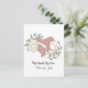 Carte Postale Petites Mains Grand Amour Maman Art en Ligne Flora