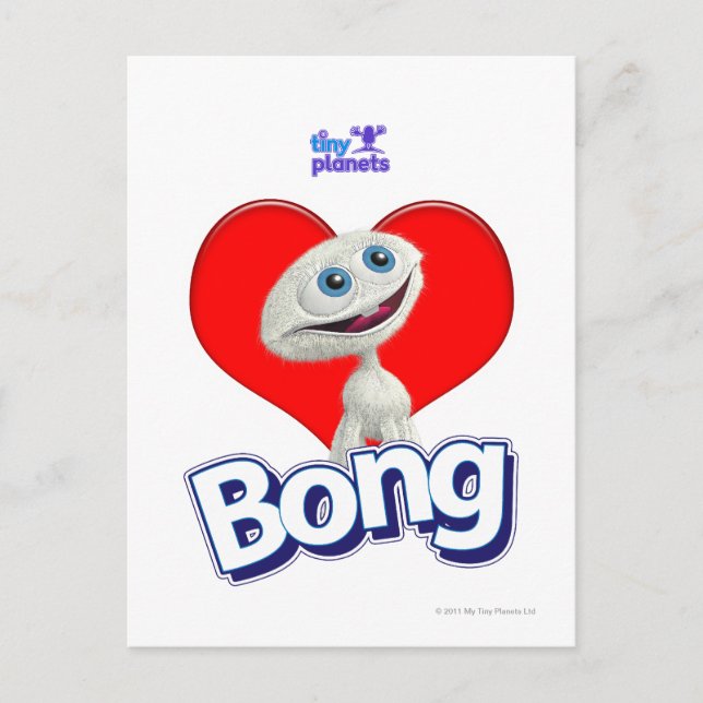 Carte Postale Petites planètes - J'aime Bong (Devant)