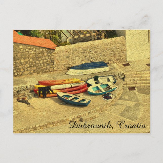 Carte Postale Petits bateaux, Dubrovnik, Croatie (Devant)