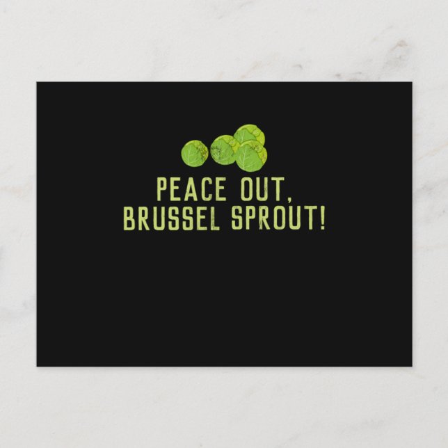 Carte Postale Petits germesPaix en dehors de Brussel Sprout (Devant)