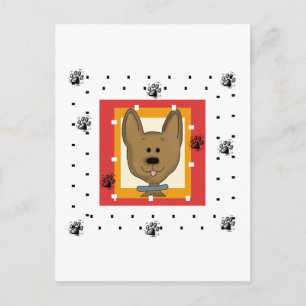 Carte Postale Petits T-shirts et cadeaux Doggie Brown