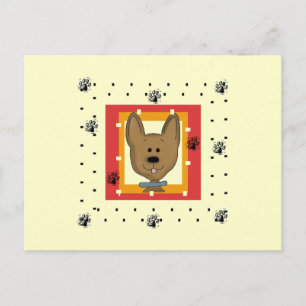 Carte Postale Petits T-shirts et cadeaux Doggie Brown