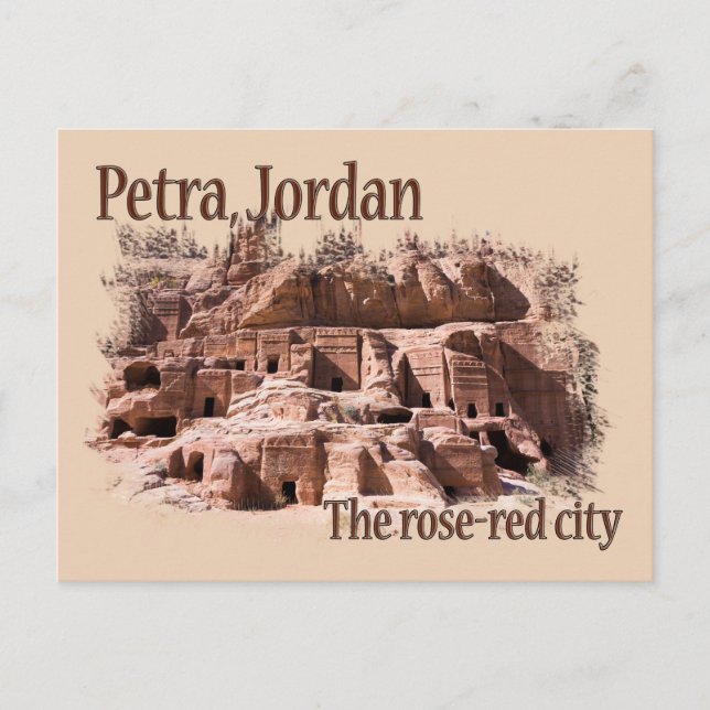 Carte Postale Petra : Ville rouge rose (Devant)