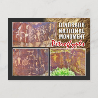 Carte Postale Petroglyphes, Monument National de Dinosaur, Utah