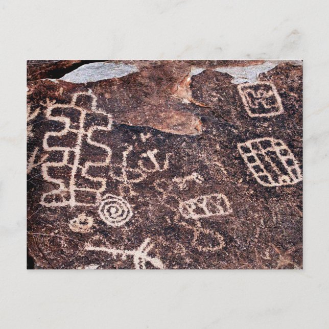 CARTE POSTALE PETROGLYPHS NEVADA DÉSERT AMÉRICAIN SUD-OUEST (Devant)