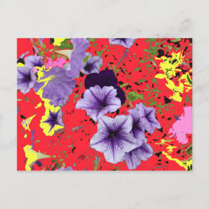 Carte Postale Petunias Bright Arrière - plan