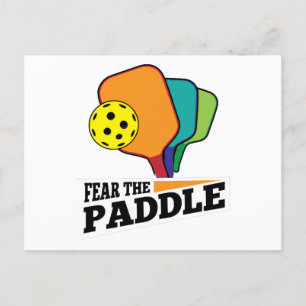 Carte Postale Peur Paddle Funny Pickleball Picklballs et Pi